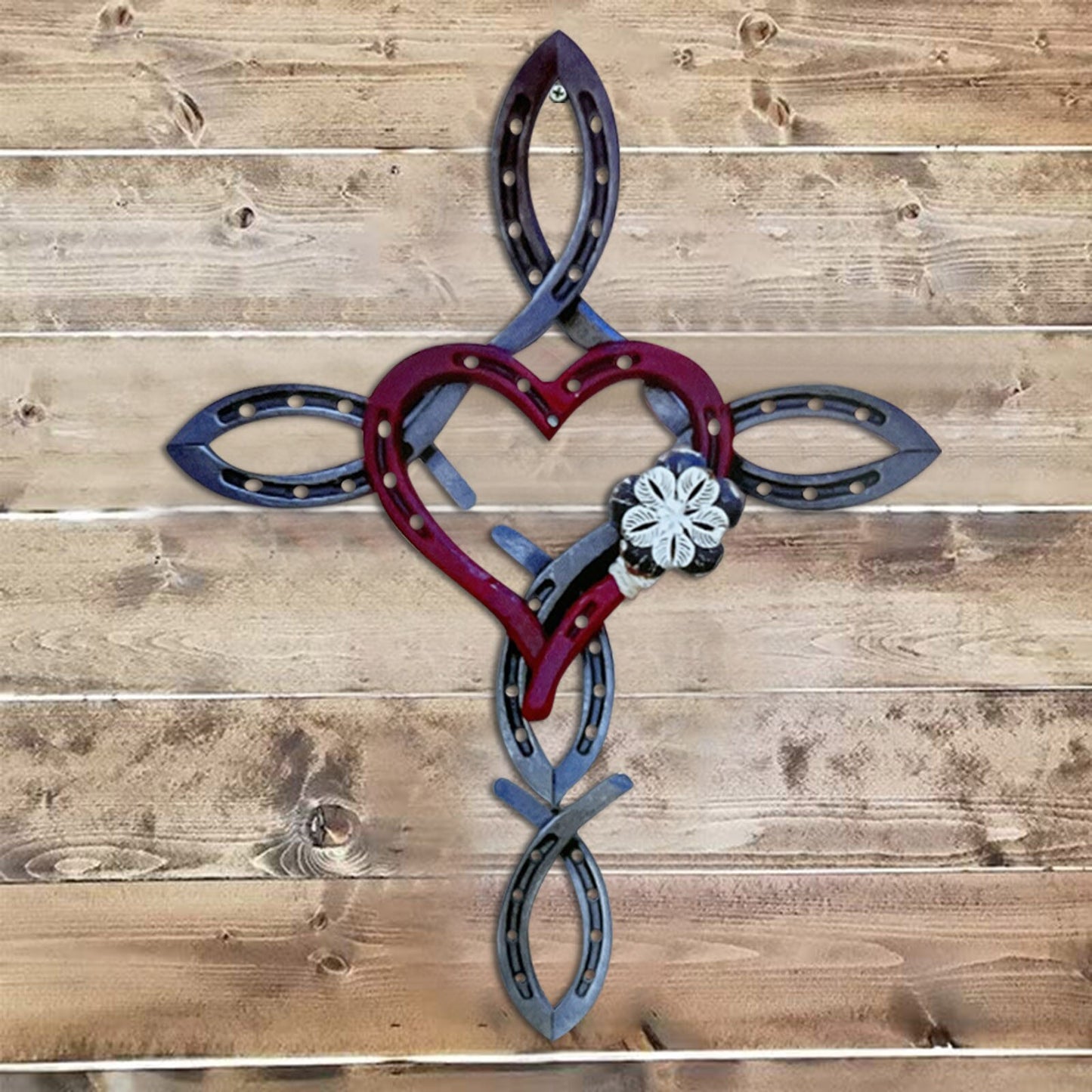 Horsehsoe Cross With Heart