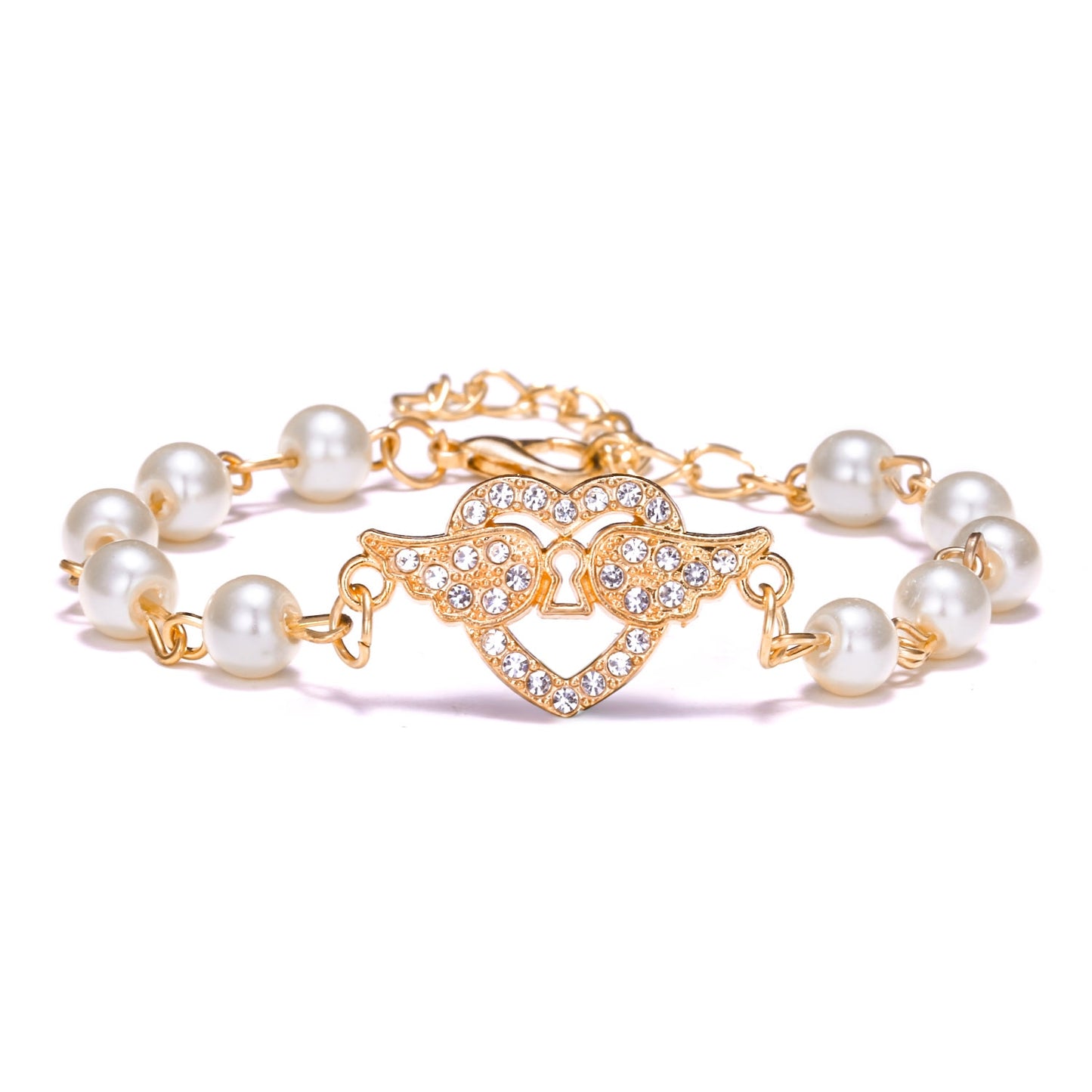 Pearl charm bracelet