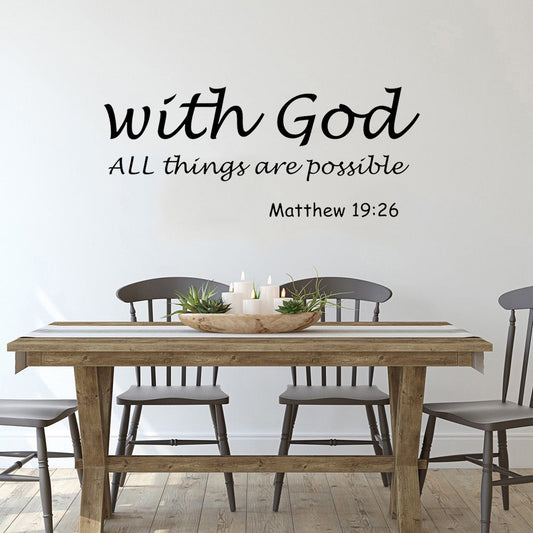 With God all Possible wall decor