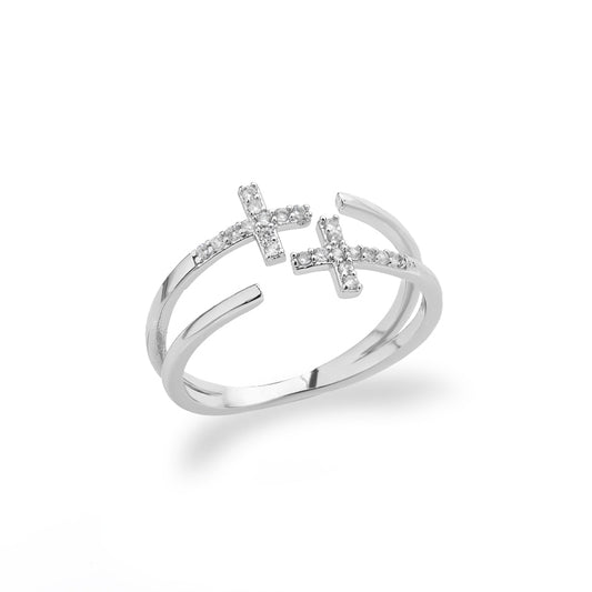 Dethatched Double cross ring