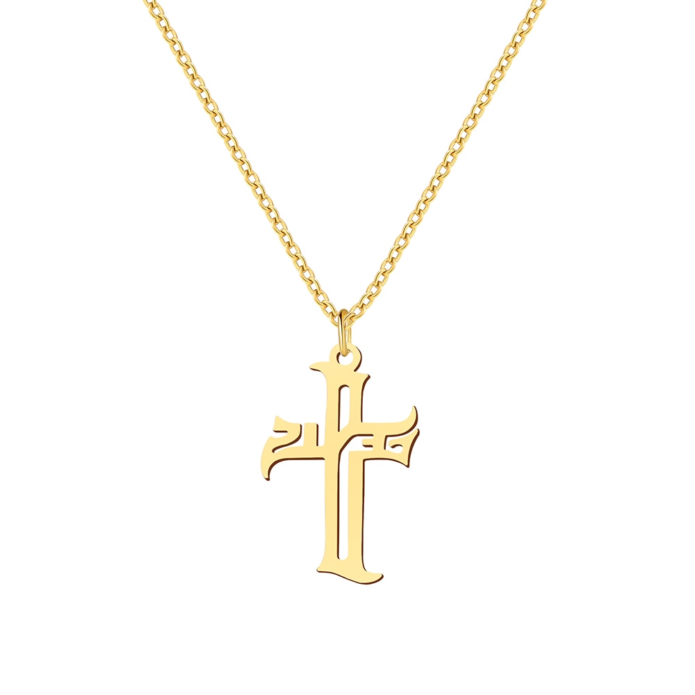 JeSus trendy cross necklace